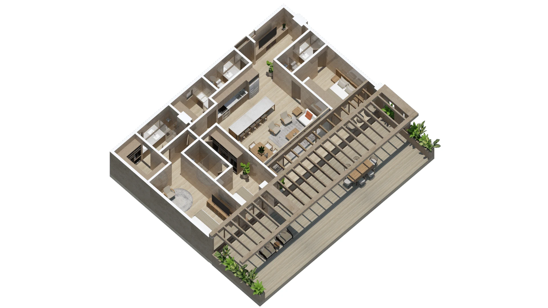Axonométrico de Condo B103